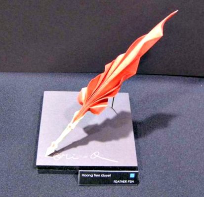 Как сделать оригами чернильное перо Как сделать оригами чернильное перо