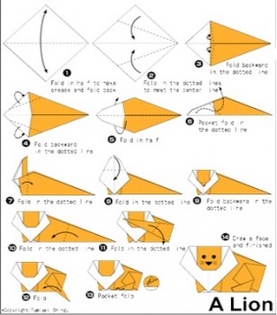 Лев оригами схема сборки от автора Fumiaki Shingu Лев оригами схема сборки от автора Fumiaki Shingu