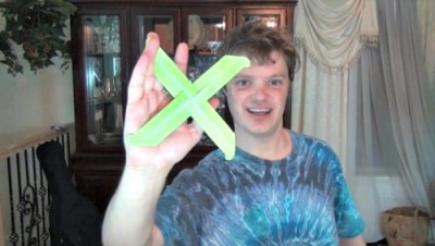 Оригами бумеранг двойной за схемой от Jeremy Shafer