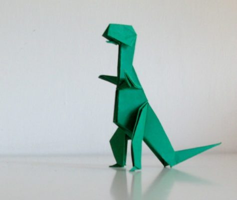 Оригами животные. Динозавр Рекс.