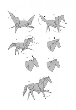Схема оригами лошадь от J. An?bal Voyer Схема оригами лошадь от J. An?bal Voyer
