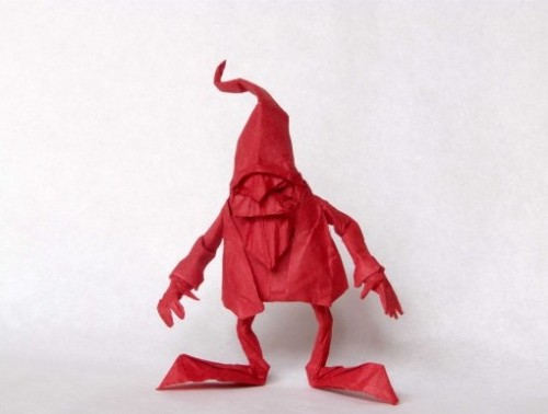 Сложное оригами Гном за схемой Eric Joisel Сложное оригами Гном за схемой Eric Joisel