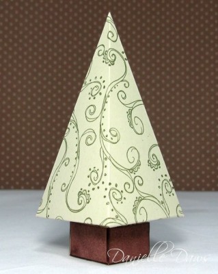 Елочка оригами - новогодняя подарочная коробочка Елочка оригами - новогодняя подарочная коробочка