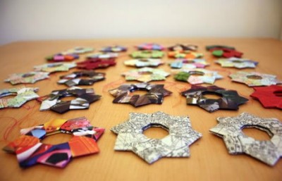 Новогодний декор. Оригами снежинка за схемой Новогодний декор. Оригами снежинка за схемой