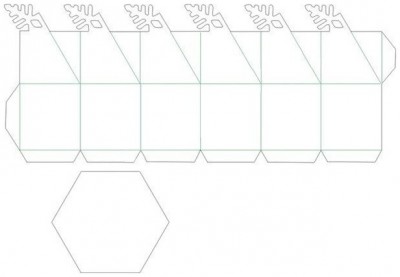 Паттерн сборки оригами снежинка коробочка