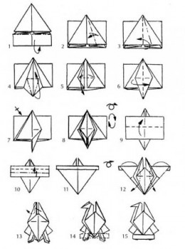 Рождественский сапожок оригами схема сборки 1 Рождественский сапожок оригами схема сборки 1