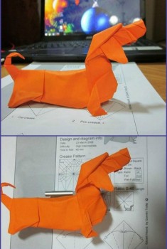 Мастер-класс оригами Таксы от Quentin Trollip Мастер-класс оригами Таксы от Quentin Trollip