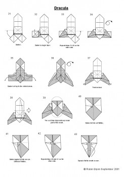Оригами Дракула пошаговая схема 31-43 Оригами Дракула пошаговая схема 31-43