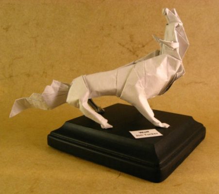 Оригами Волк за схемой Jon Tucker