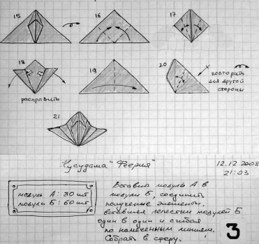 Сборка кусудамы Feyrah от Михаила Пузакова схема 3
