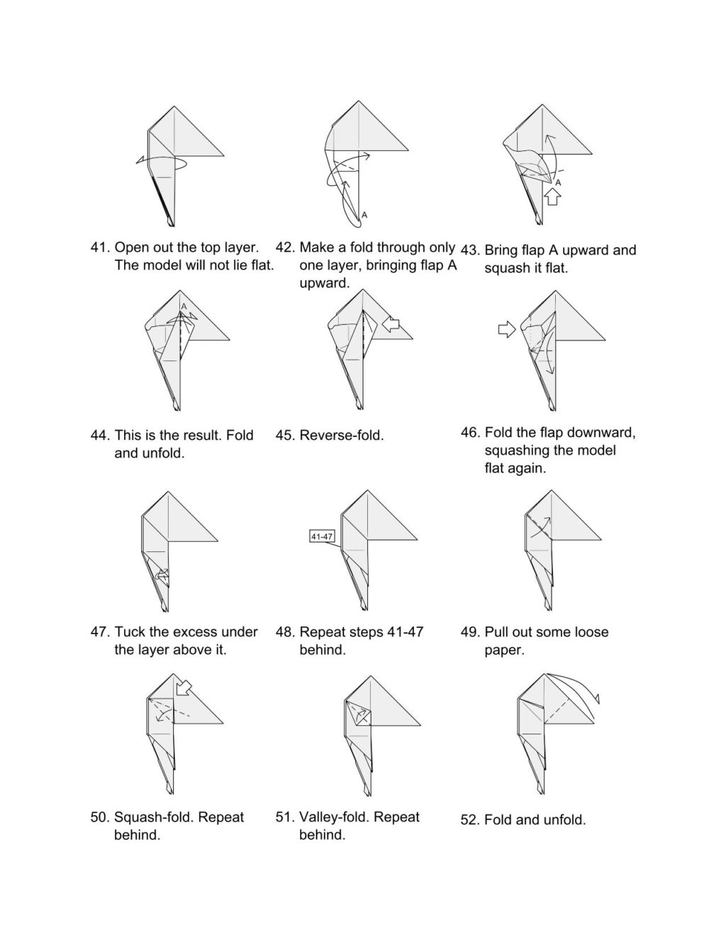 Оригами из бумаги волк схема