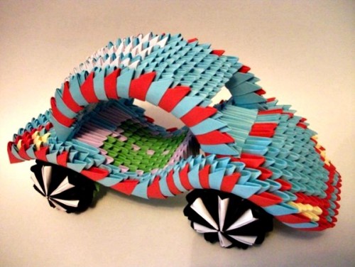 Модульное оригами Машинка Модульное оригами Машинка