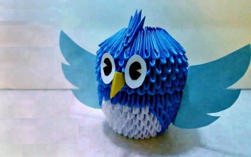 Модульное оригами Птичка