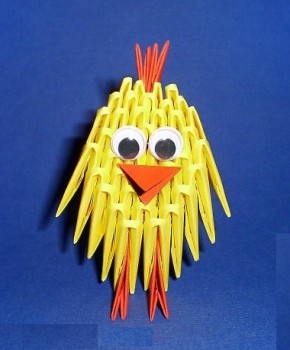 Модульное оригами цыпленок