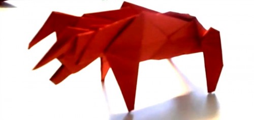 Оригами Бык видео мастер-класс