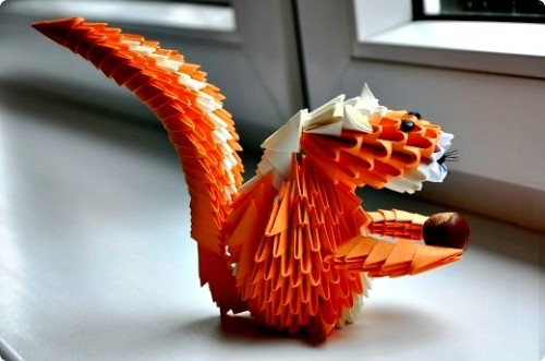 Модульное оригами Белочка Модульное оригами Белочка