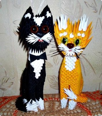 Модульное оригами Кот Леопольд Модульное оригами Кот Леопольд