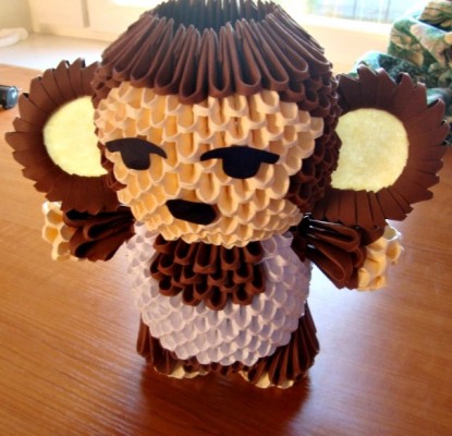 Модульное оригами Обезьяна Модульное оригами Обезьяна