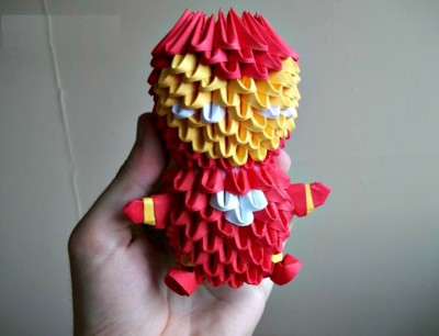 Модульное оригами из бумаги Железный человек Модульное оригами из бумаги Железный человек