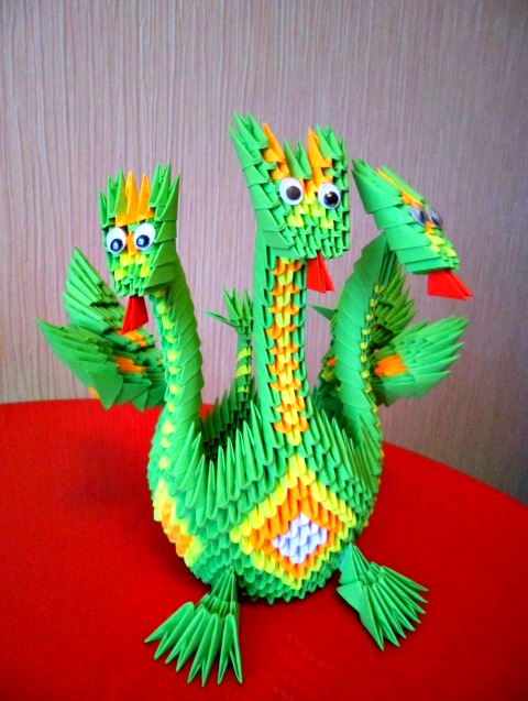 Как сделать дракона из модулей оригами