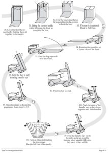 Оригами скутер за схемой Гервина Штурма (Gerwin Sturm)